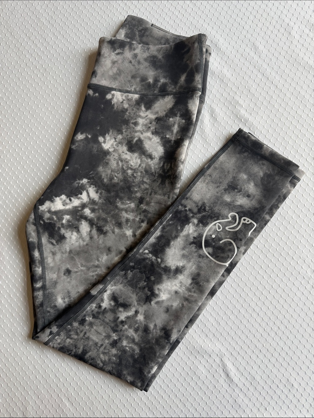 ivory ella Black and Gray Tie-Dye Kids Leggings